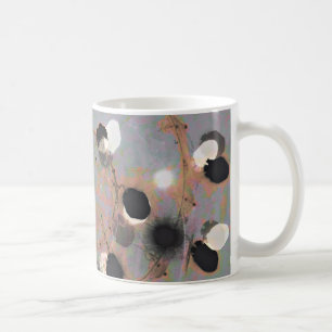 Black white dots grunge style unity digital art coffee mug