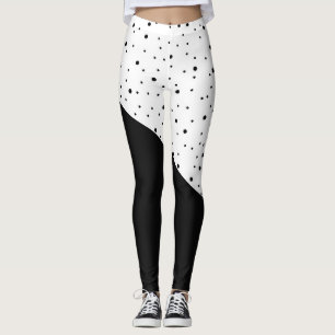 Black & White Dots Leggings