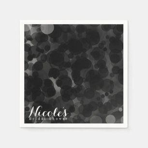 Black & White Dots Modern Chic Party Custom Chic Napkin