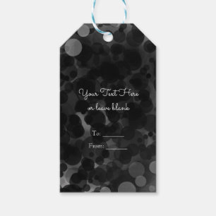 Black & White Dots Modern Chic Party Custom Favour Gift Tags