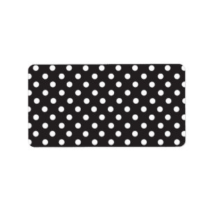 Black White Dots Simple Monochromatic Circles Label