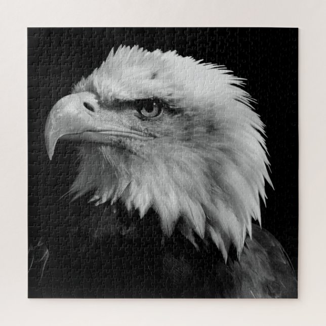 Black & White Eagle - Animals Art Jigsaw Puzzle (Vertical)