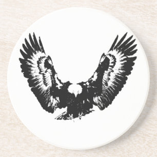 Black & White Eagle Coaster