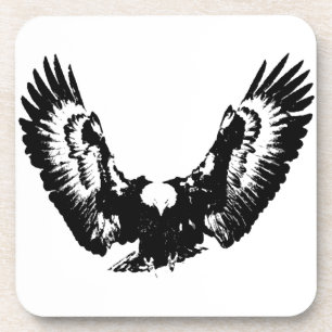 Black & White Eagle Coaster