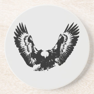 Black & White Eagle Coaster
