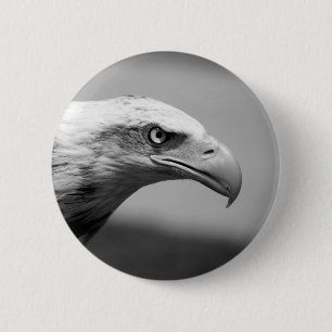 Black & White Eagle Eye 6 Cm Round Badge