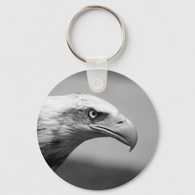Black & White Eagle Eye Key Ring (Front)