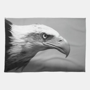 Black & White Eagle Eye Tea Towel