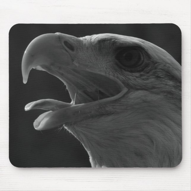 Black & White Eagle Mouse Mat (Front)