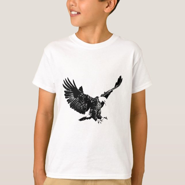 Black & White Eagle T-Shirt (Front)