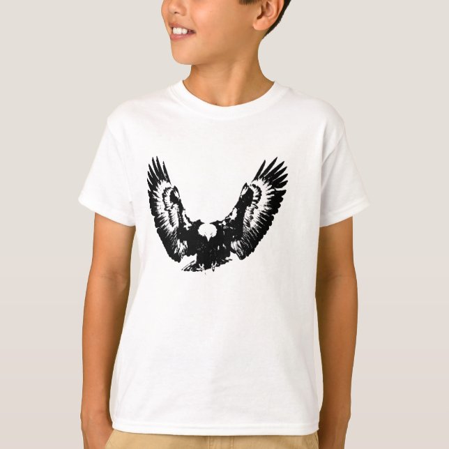 Black & White Eagle T-Shirt (Front)