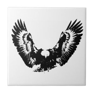 Black & White Eagle Tile