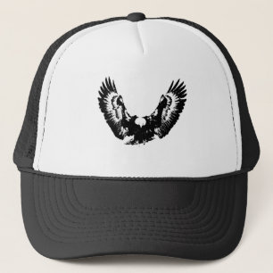 Black & White Eagle Trucker Hat