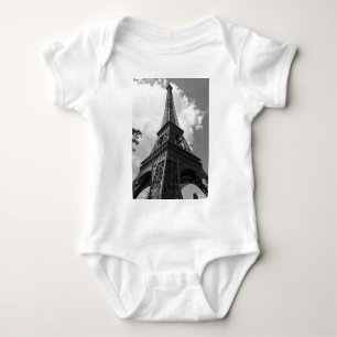 Black & White Eiffel Tower in Paris Baby Bodysuit