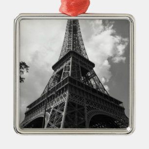 Black & White Eiffel Tower in Paris Metal Tree Decoration