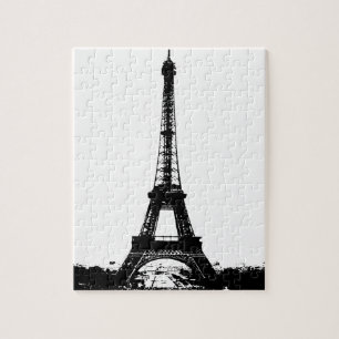 Black & White Eiffel Tower Jigsaw Puzzle