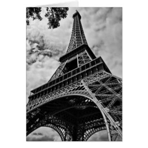 Black White Eiffel Tower Paris Europe Travel