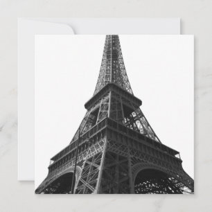 Black White Eiffel Tower Paris Europe Travel Card