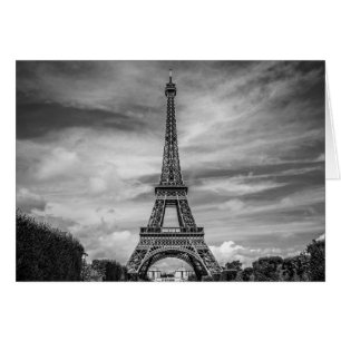 Black & White Eiffel Tower Paris France