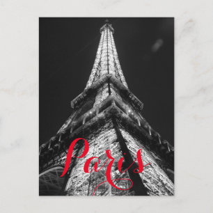 Black & White Eiffel Tower Paris France Classical Postcard