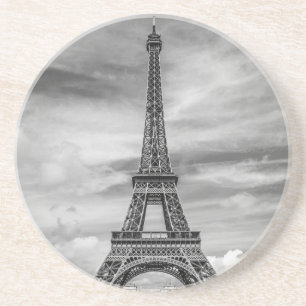 Black & White Eiffel Tower Paris France Coaster
