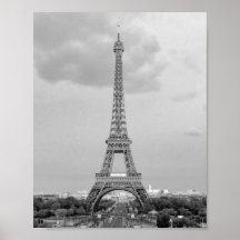Black & White Eiffel Tower Sketch