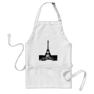 Black & White Eiffel Tower Standard Apron