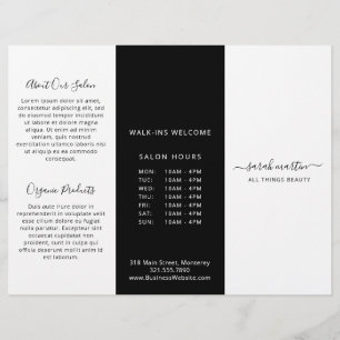 Black White Elegant Business Trifold Brochure
