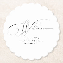 Black & White Elegant Calligraphy Modern wedding