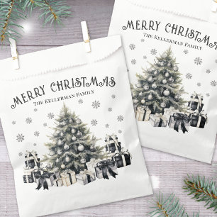 Black White Elegant Christmas Favour Bags