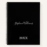 Black White Elegant Classy Custom Name Year Cute