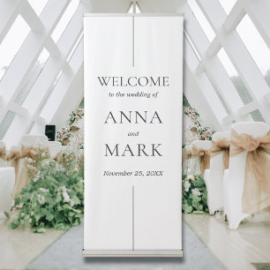 Black & White Elegant Classy Minimal Welcome Sign