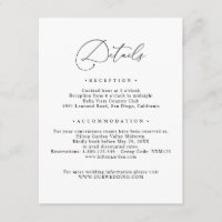Black & White Elegant Details Enclosure Card