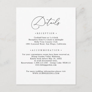 Black & White Elegant Details Enclosure Card