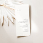 Black & White Elegant Minimalist Wedding Flat Menu<br><div class="desc">Design features an handwritten font and modern minimalist design. Designed to coordinate with for the «SERENA» Wedding Invitation Collection. To change details, click «Personalise». To move the text or change the size, font, or colour, click «Click to customise further» It. View the collection link on this page to see all...</div>