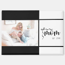 Black White Elegant Mum Established Bow Add Photo