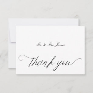 Black & White Elegant Thank You Card