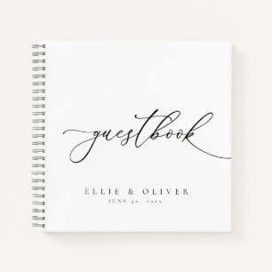 Black & White Elegant Wedding Guest Book