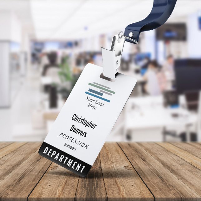 Black White Employee ID Large Logo Badge ID Badge (Creator Uploaded)