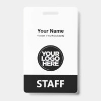 Black White Employee Name Business Logo Qr Code