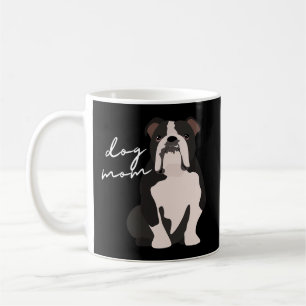 Black White English Bulldog Dog Mum Coffee Mug