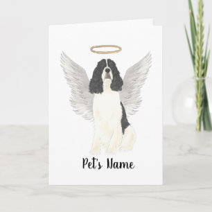 Black & White English Springer Spaniel Sympathy Card