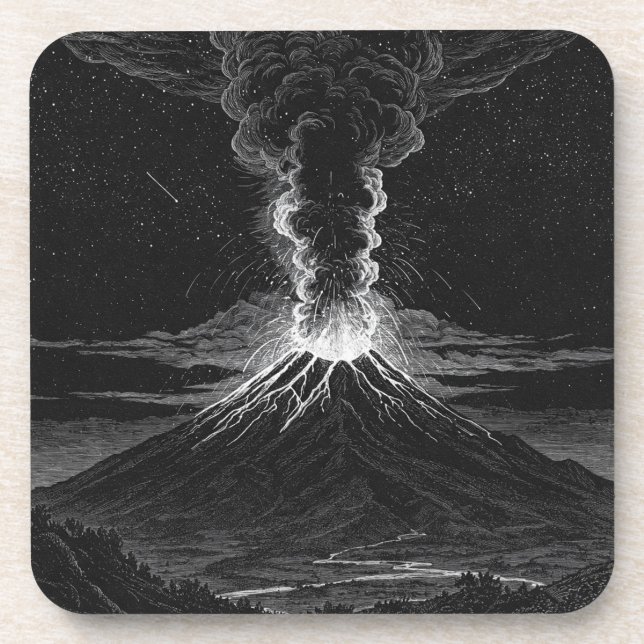 Black & White Erupting in Crazy Universe Coaster (Front)