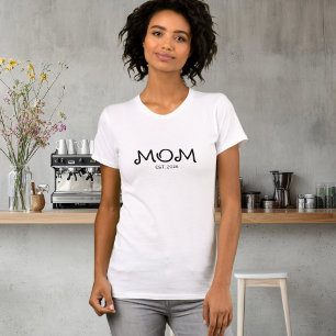 Black White Established Mum T-Shirt
