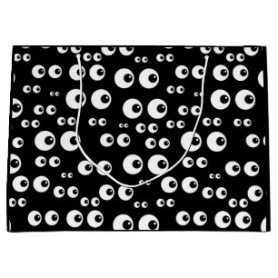 Black & White Eyeball Lg. Gift Bag