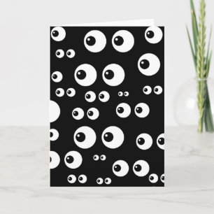 black white eyes card