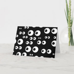 black white eyes card