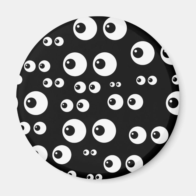 black white eyes magnet (Front)