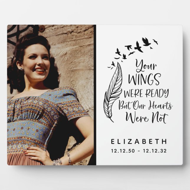 Black White Family Saying Memorial Photo  Plaque (Front)