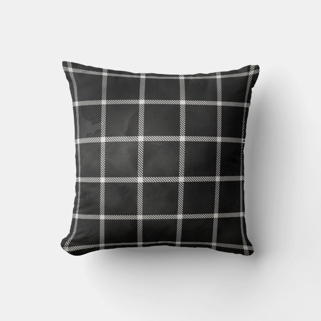 Black & White Farmhouse Style Cushion (Front)